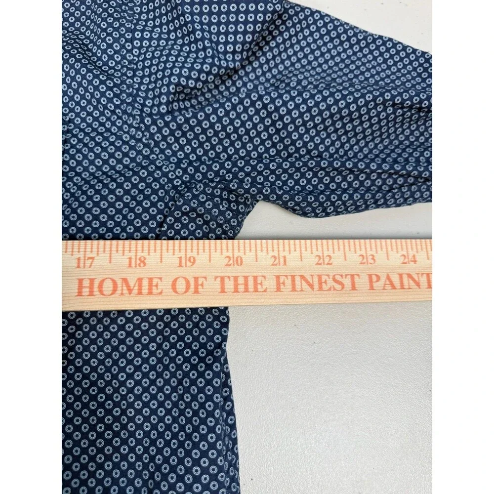 Banana Republic Short Sleeve Sleeve Men Sze M Blue  Collared Geometry